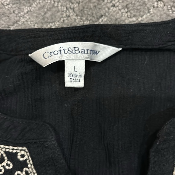 croft & barrow black dress shirt - Picture 2 of 3